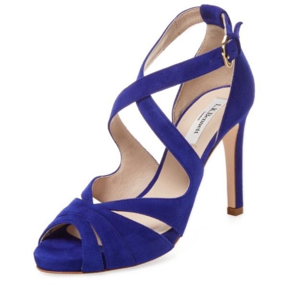 LK Bennett Blue Suede Heels
